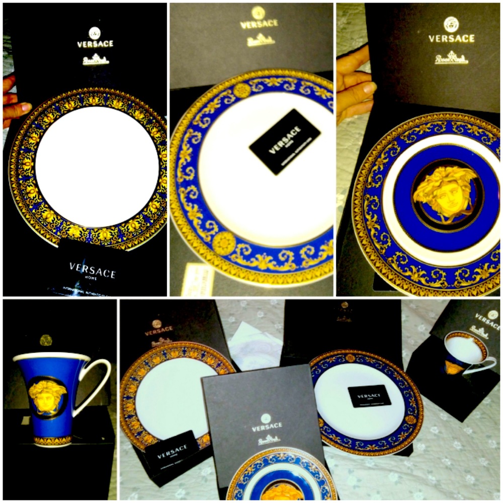 Ventage Versace Madusa Blue China set.
